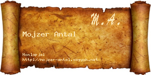 Mojzer Antal névjegykártya